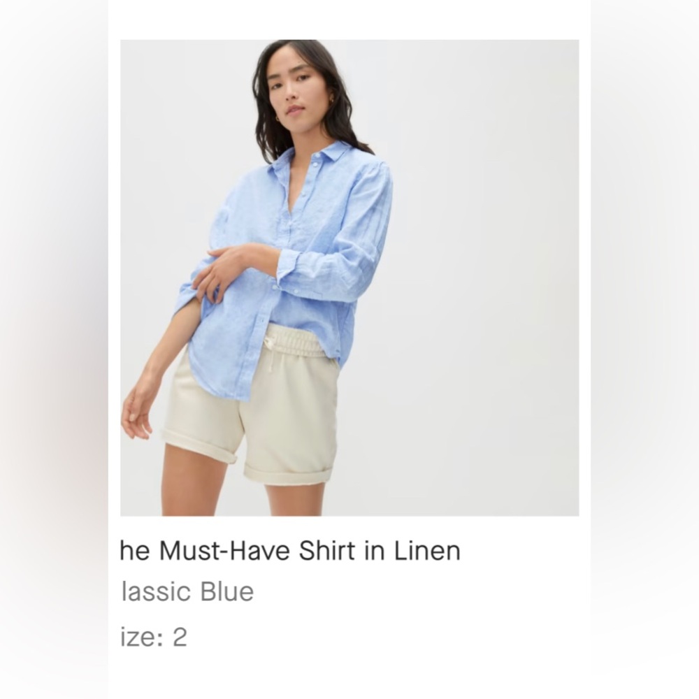 Everlane long sleeve linen shirt - size 2